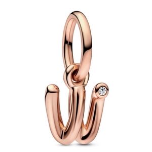 Pandora Rose Script Letter w Dangle